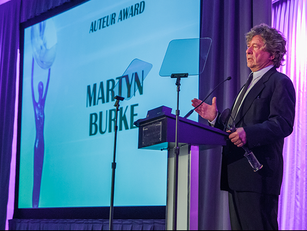 Martyn Burke receiving the Auteur Award